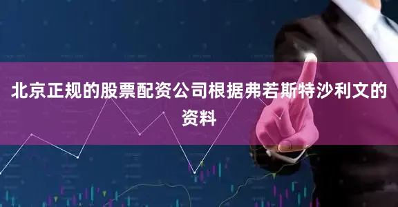 北京正规的股票配资公司根据弗若斯特沙利文的资料